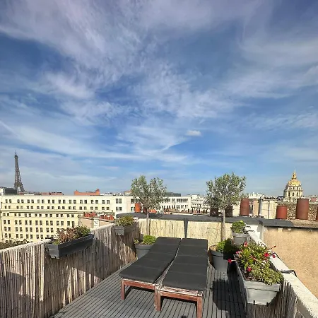 Rooftop Eiffel Tower Two Bedrooms 1200sq Ft Apartment