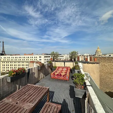 Rooftop Eiffel Tower Two Bedrooms 1200sq Ft Appartement Paris